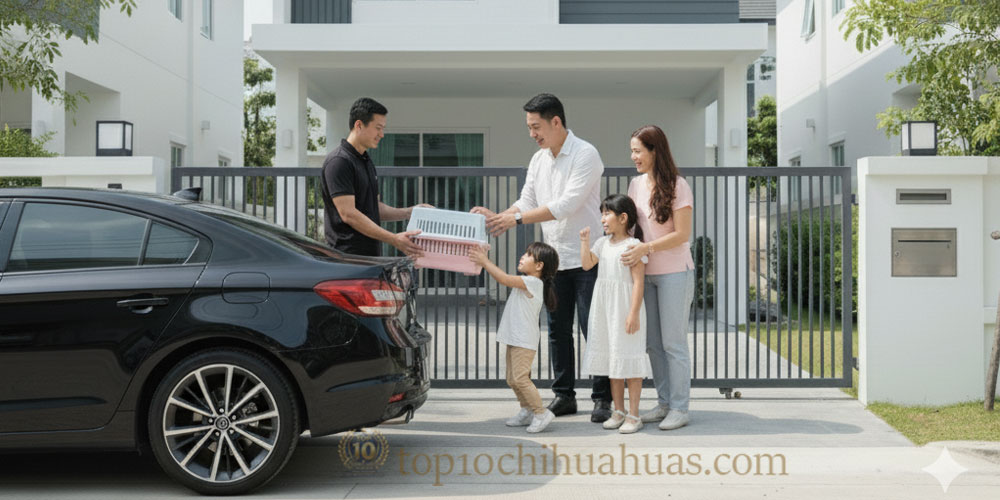 บริการจัดส่งลูกสุนัขชิวาวาอย่างปลอดภัย Pet Delivery ถึงหน้าบ้านพร้อมการดูแลรับประกันสุขภาพ